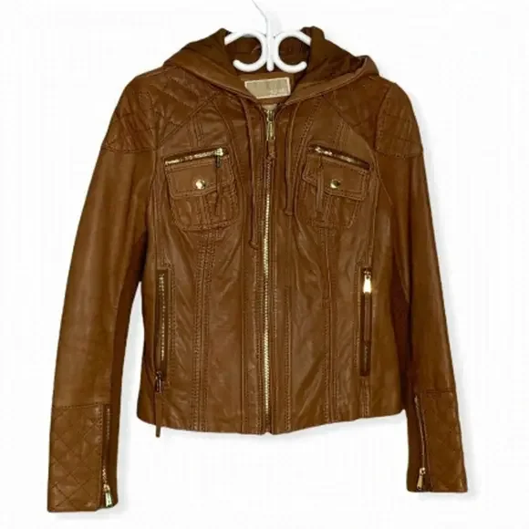 michael Kors Leather Jacket - Picture 1 of 14